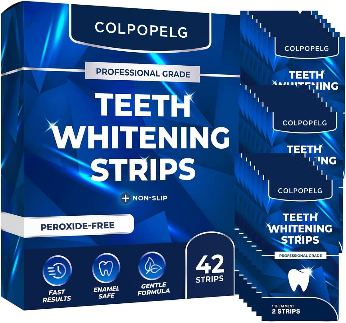 Professional Teeth Whitening Strips 7 Treatments - Safe for Enamel - Non Sensitive Teeth Whitening - Whitening Without Any Harm