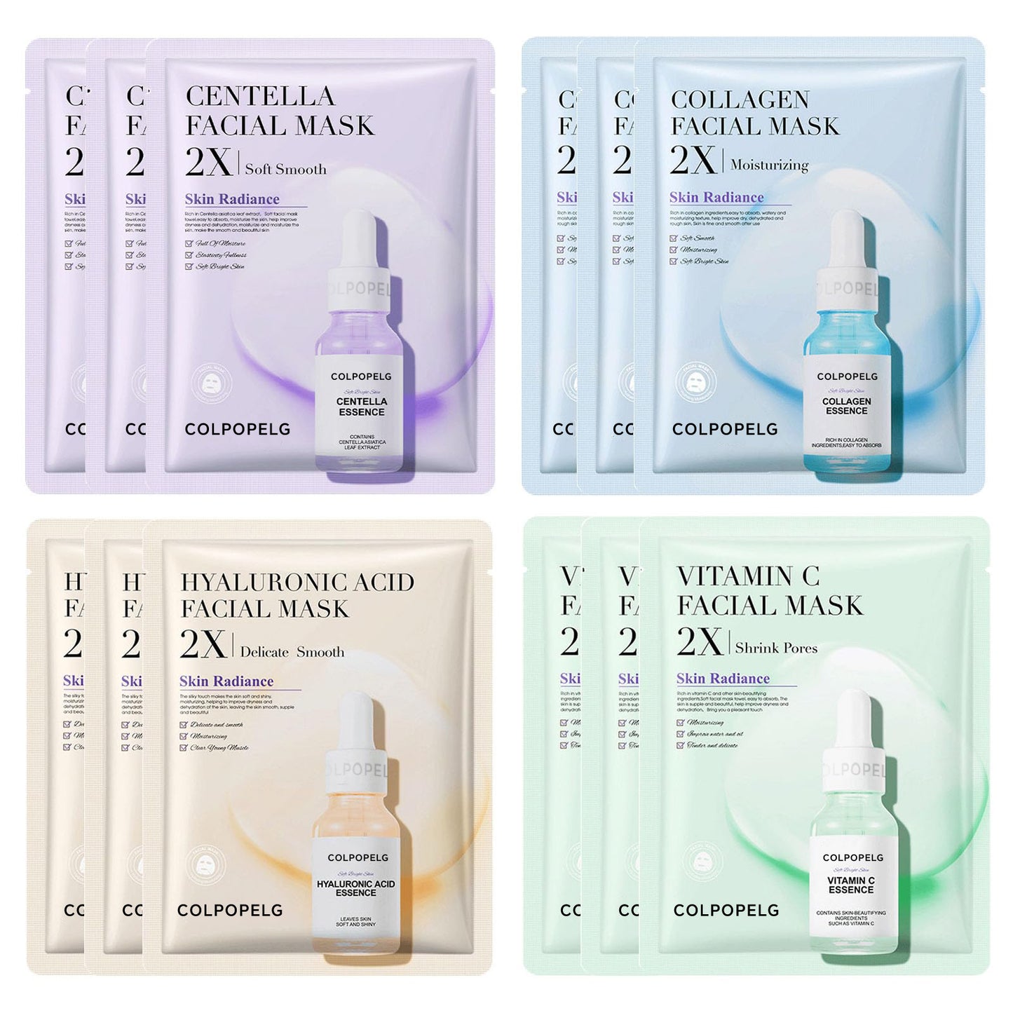 Collagen Face Sheets Mask,Hydrating Face Masks Skincare,Moisturizing Facial Masks for Women and Men,Overnight Face Mask Skin Care for All Skin Types