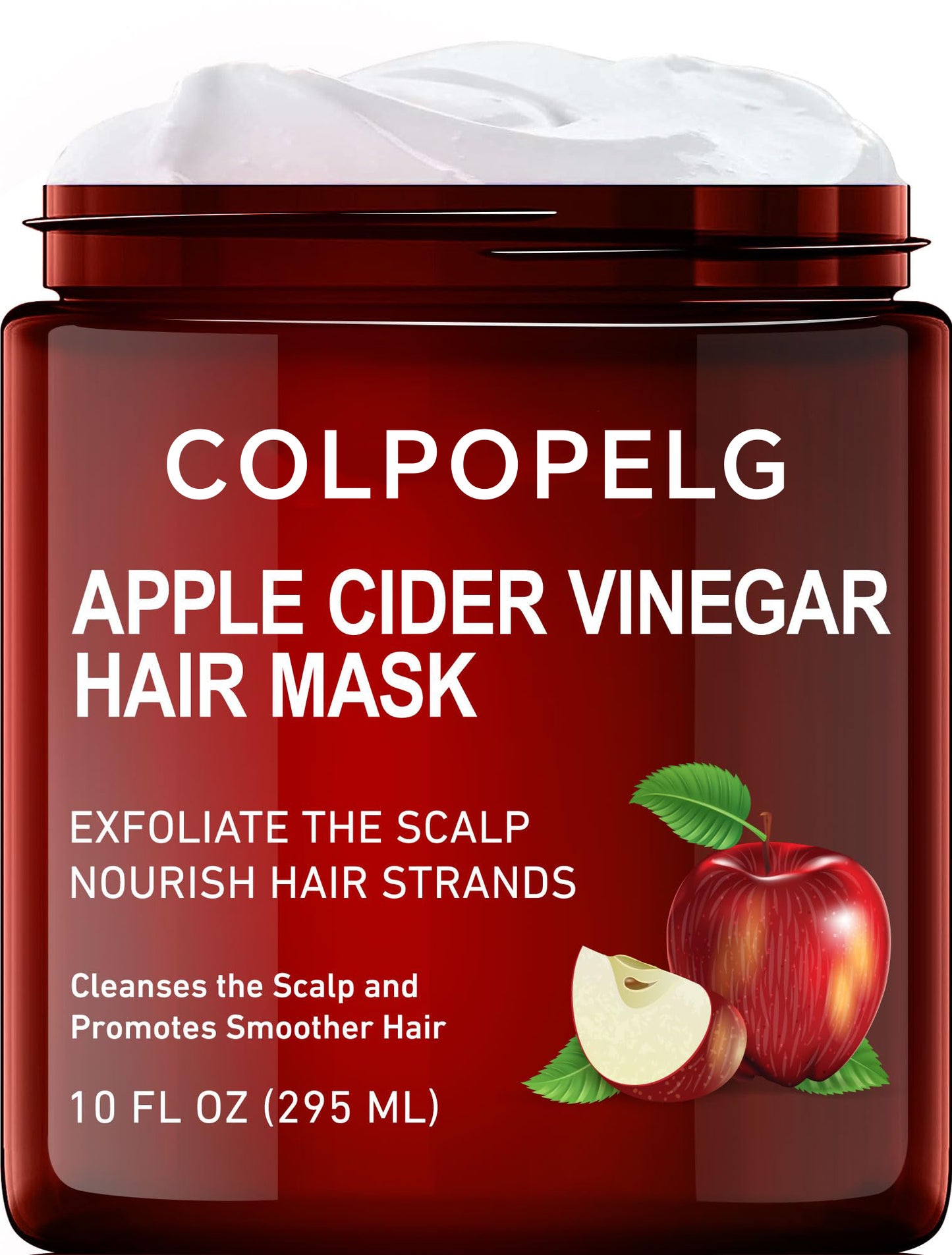 Apple Cider Vinegar Hair Mask for Dry Hair and Scalp - Moisturizing and Deep Conditioning Dry Hair Treatment – Promote Hair Growth, Balance pH Levels, Fights Dandruff and Frizzy Hair