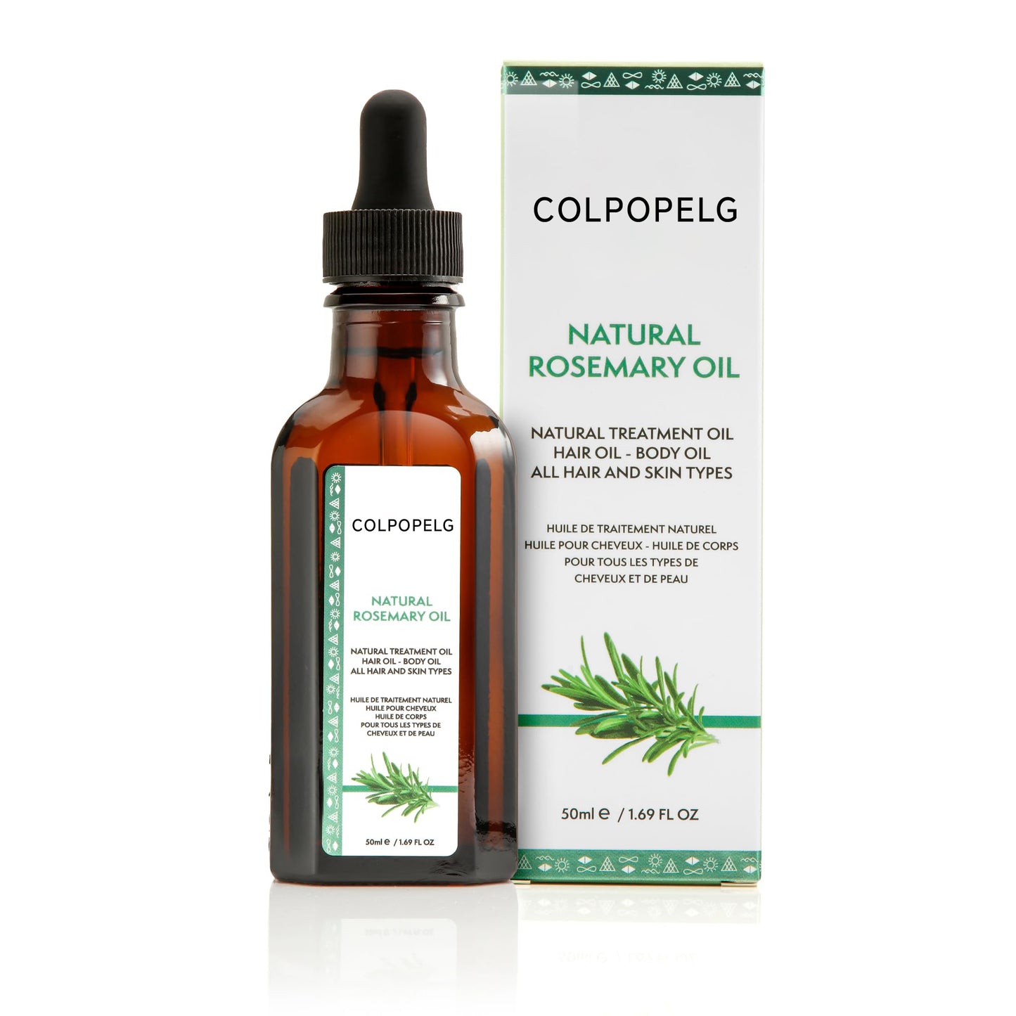 Rosemary Oil For Hair Travel Size With Pipette, 50ml, Treats Dry, Damaged Hair & Targets Hair Growth