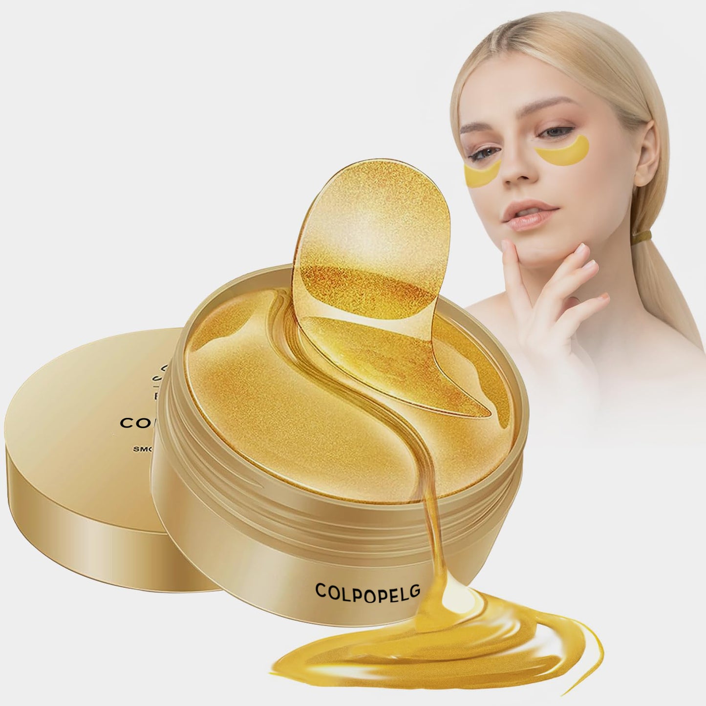 Under Eye Patches - Eye Masks for Eye Care, 24K Gold Eye Patches for Puffy Eyes & Dark Circles Treatments, Reduce Under Eye Puffiness & Smooth Wrinkles