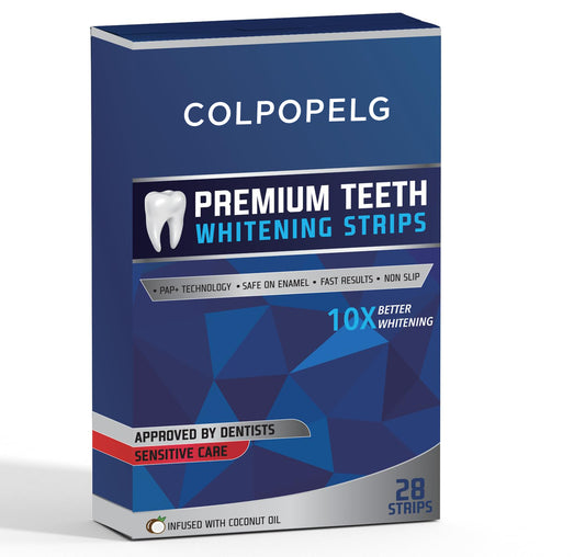 Premium Teeth Whitening Strips,14 Treatments, Non Sensitive, 28 Strips, Enamel Safe, Safe Whitener, Natural Formula