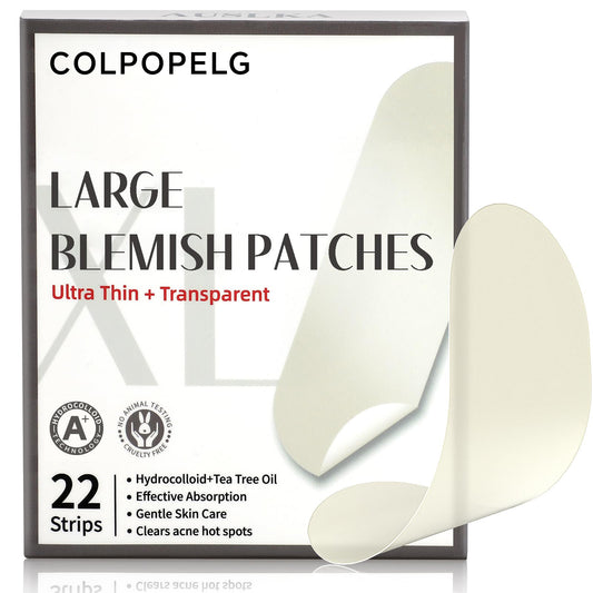 Large pimples of pimples (22 strips), hydrocolloid dots, spots, pimple stickers, XL-Ultra thin, long size, suitable for larger area